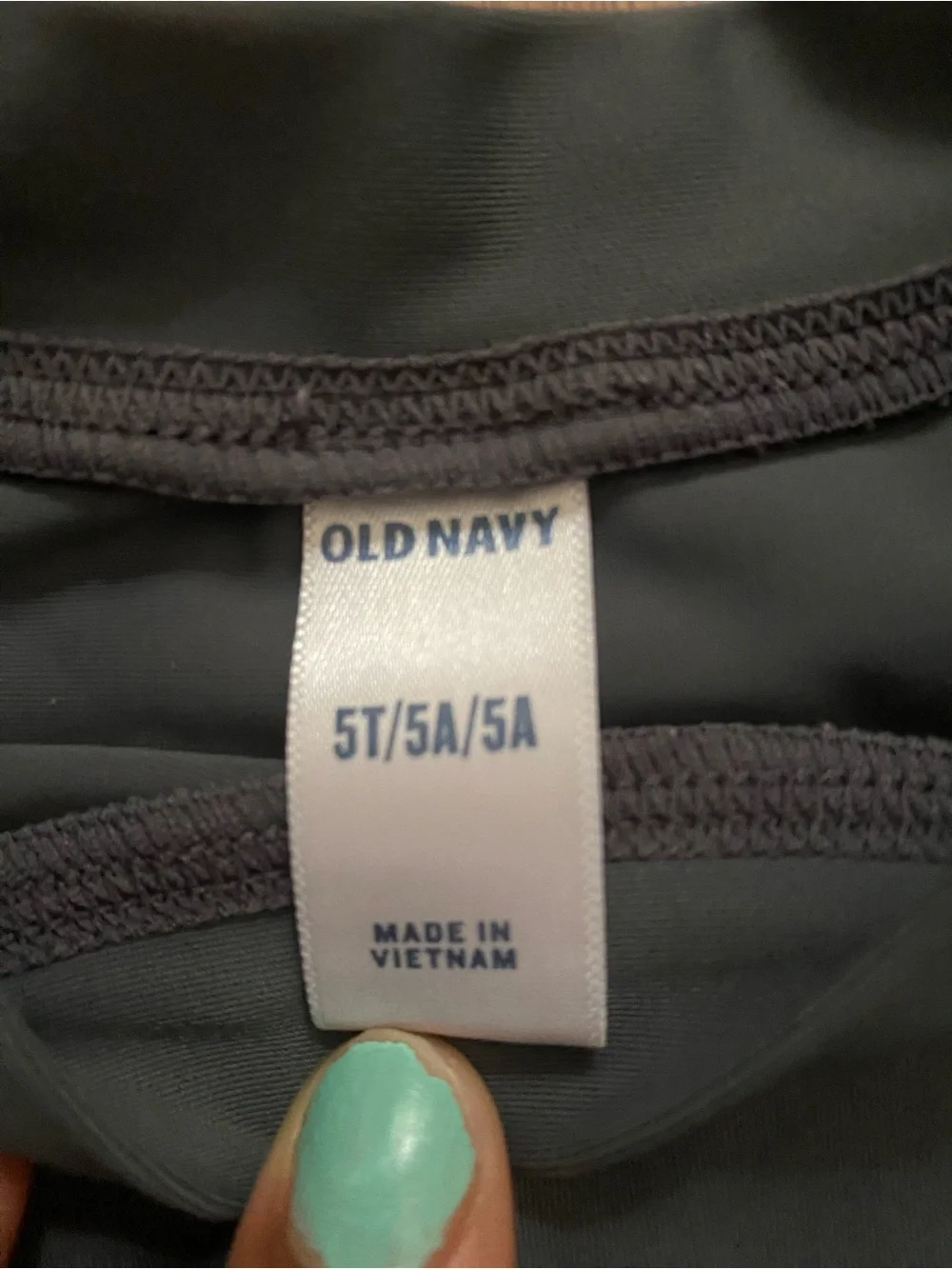 Old Navy Logo Grey Short-Sleeve Rash Guard: Size 5
